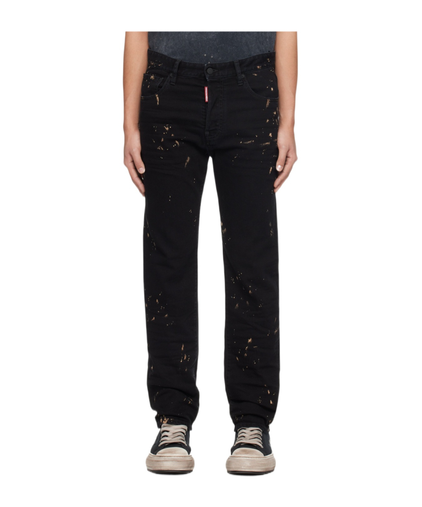 Dsquared2 Black 642 Jeans In Black