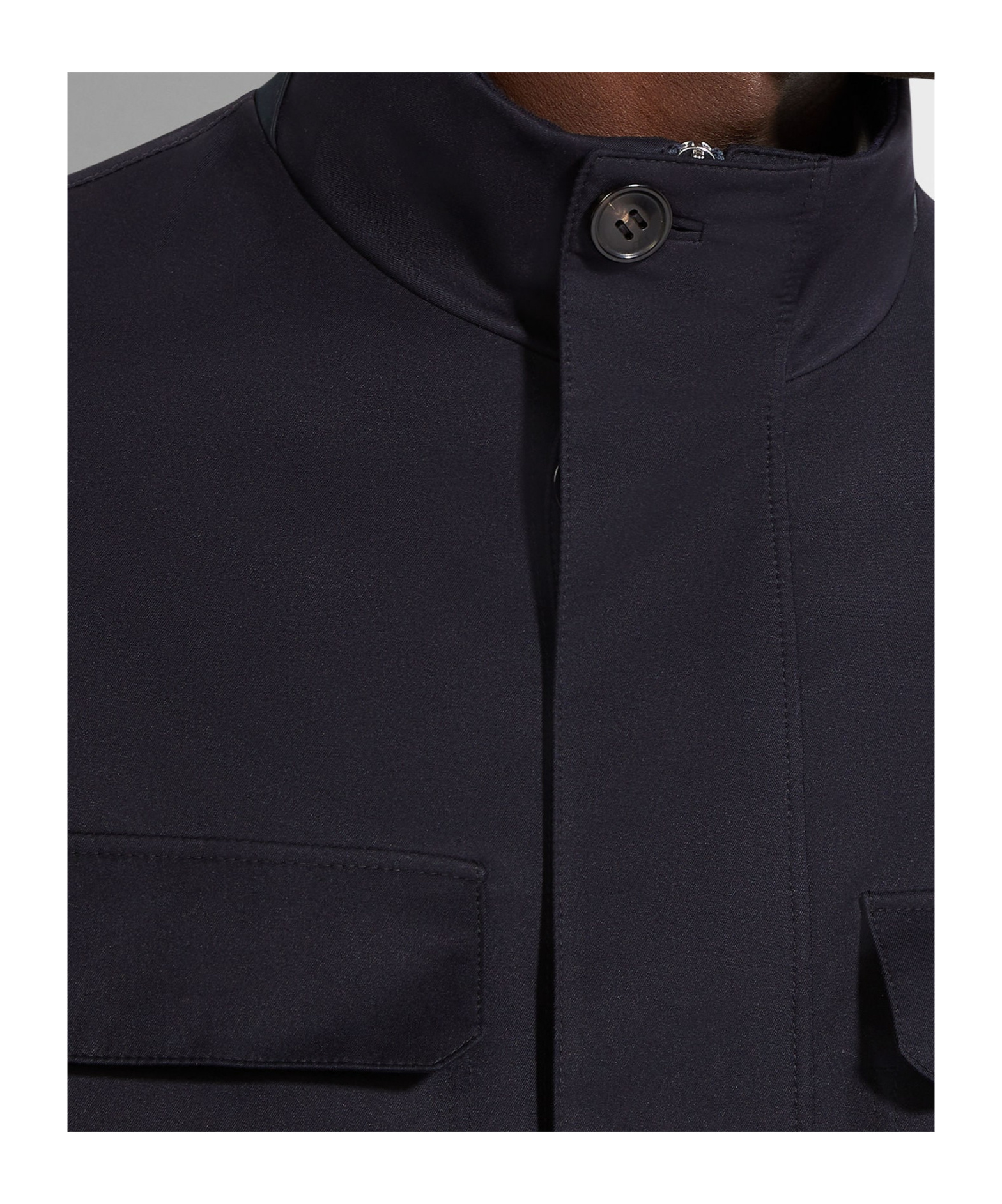 Shop Zegna Field Jacket In Navy Blue