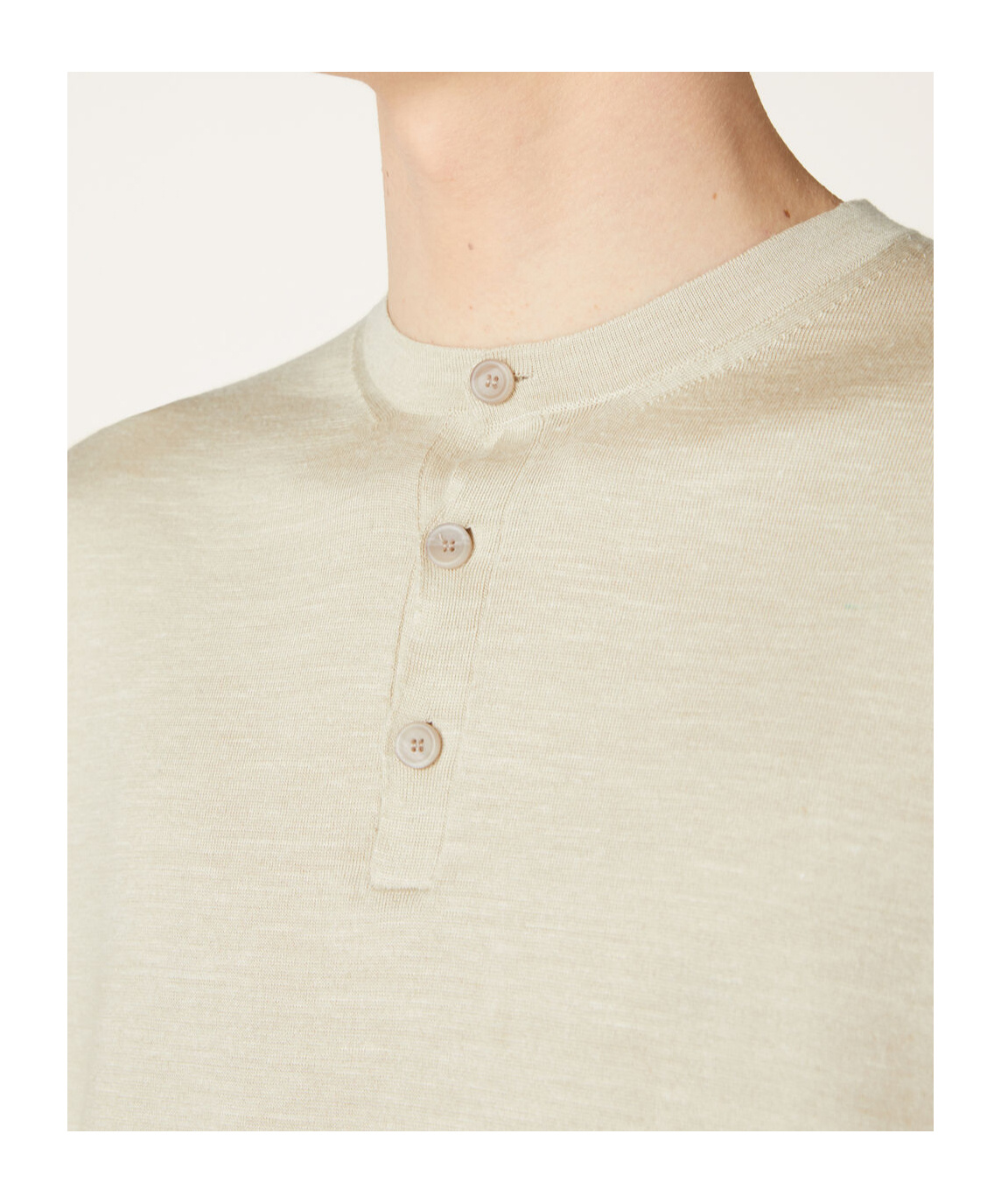 Loro Piana Round-collar Short-sleeve Sweater In Apple Tree Color
