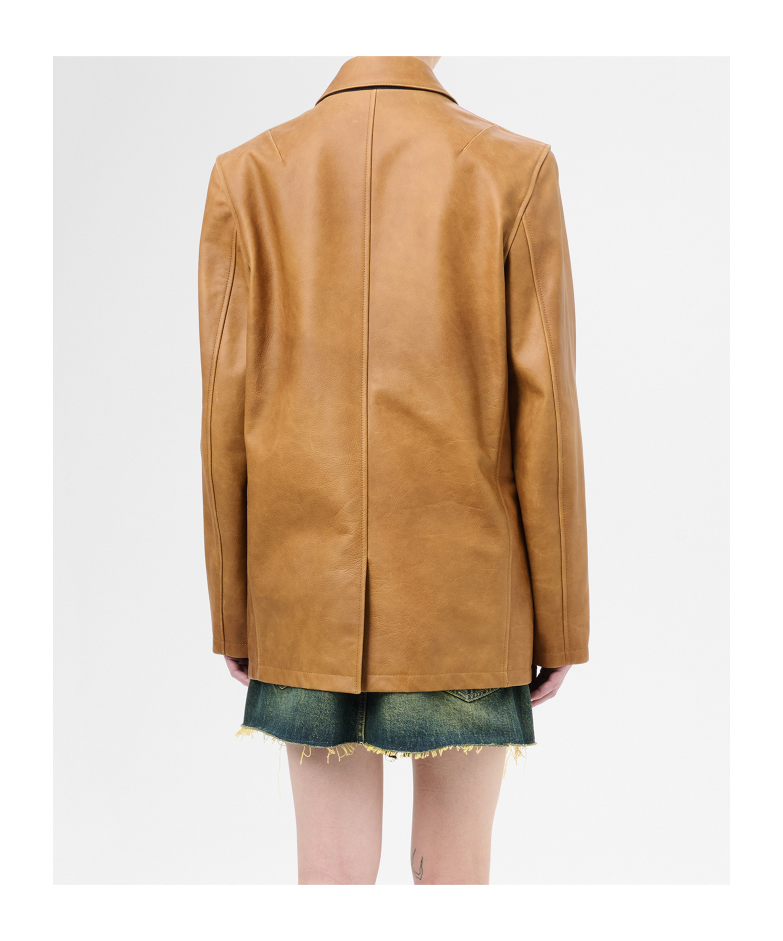 Shop Our Legacy Single Breasted Leather Jacket In Brown