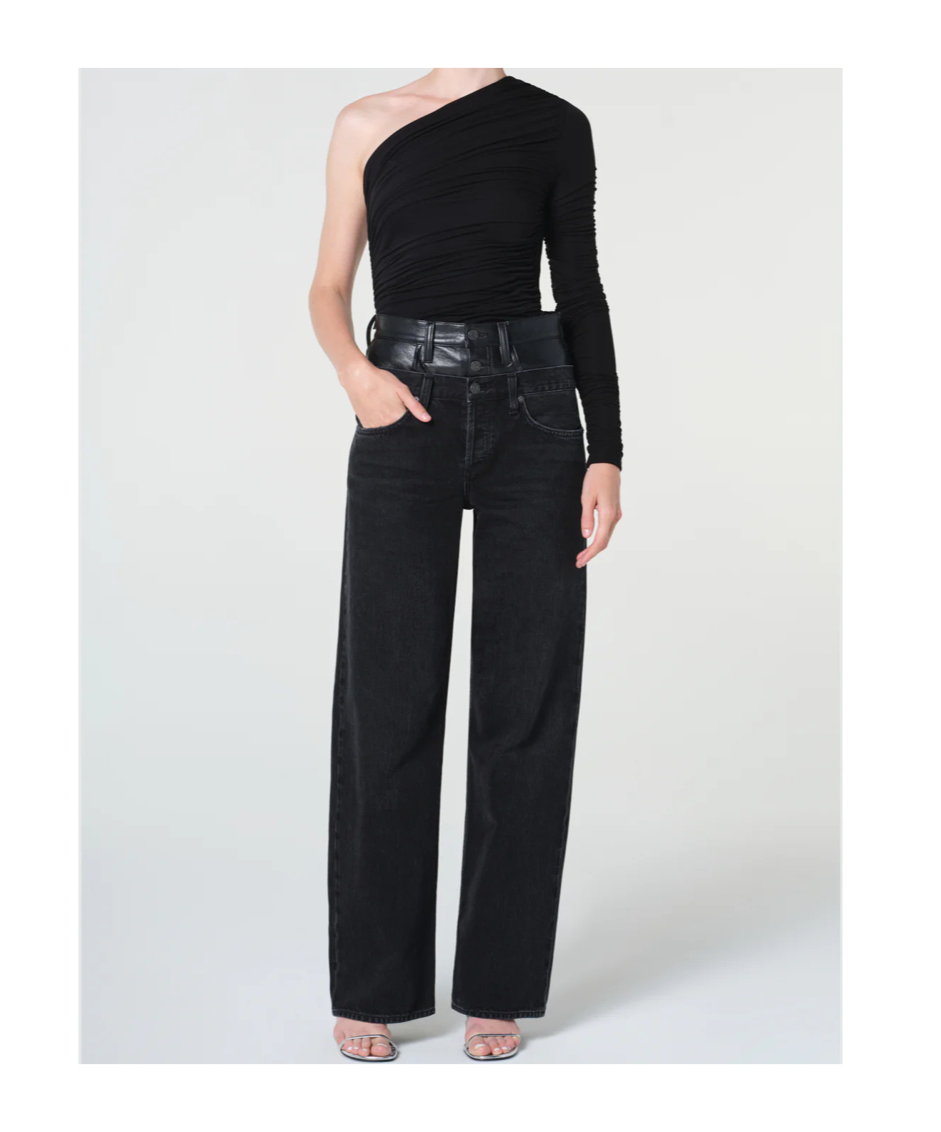 Agolde Straight-leg Jeans In Black