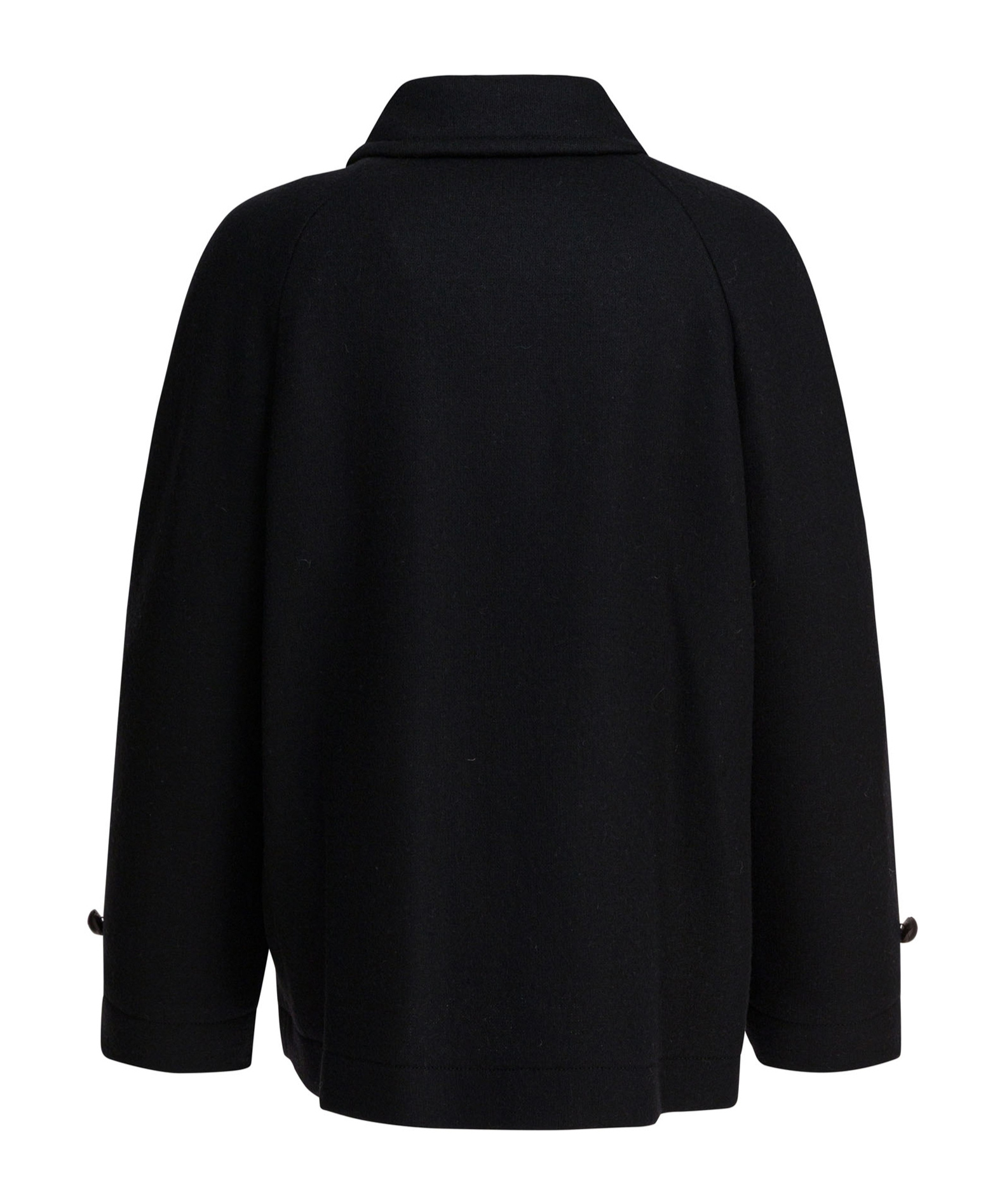Circolo 1901 Black Wool Double-breasted Coat In Black