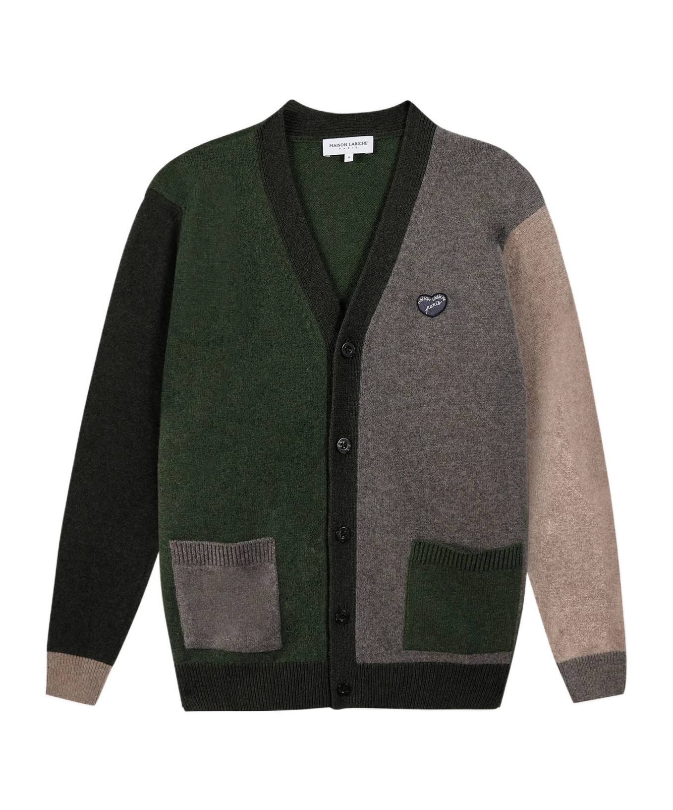 Maison Labiche Logo Patch Cardigan In Black
