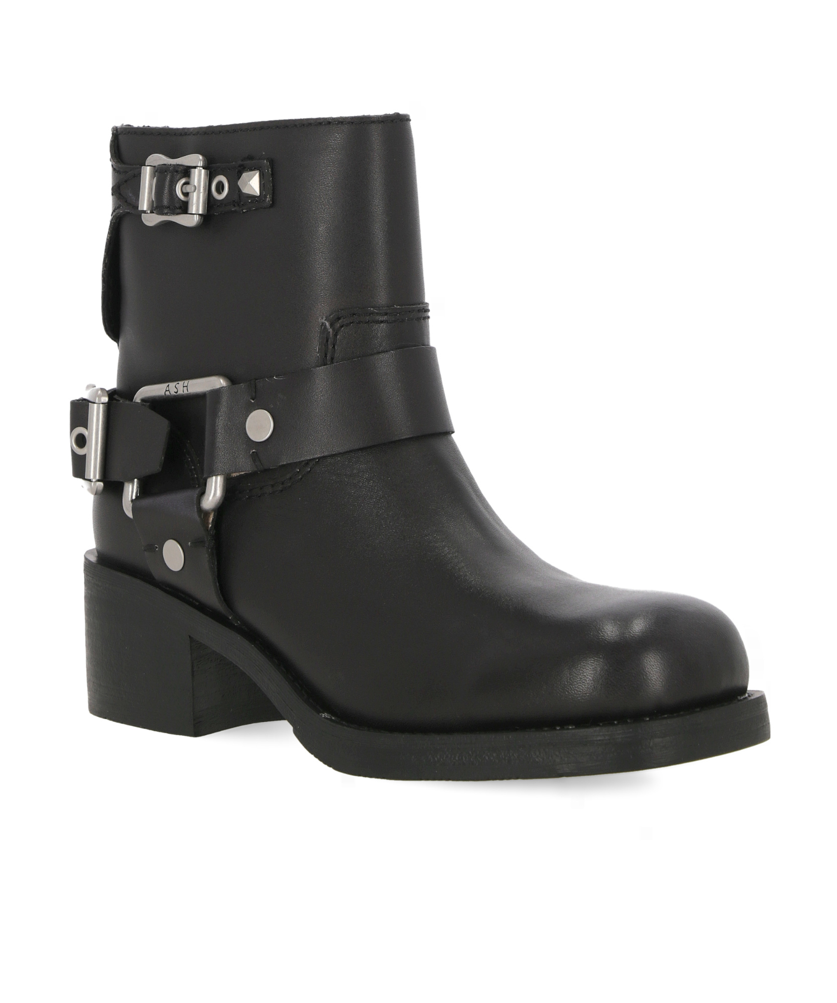 Ash Round-headed Short Boots In Black