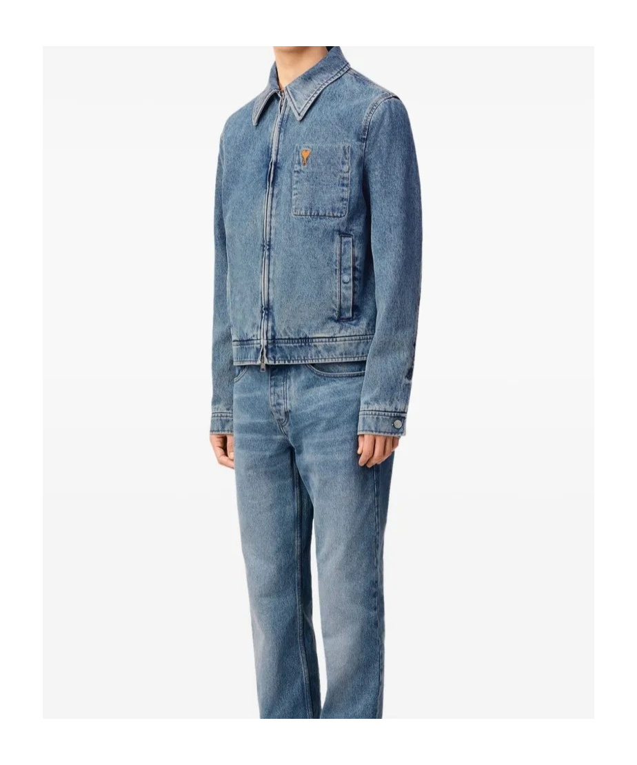 Ami Alexandre Mattiussi Ami Paris Jacket Adc Zipped Jacket Clothing In Blue