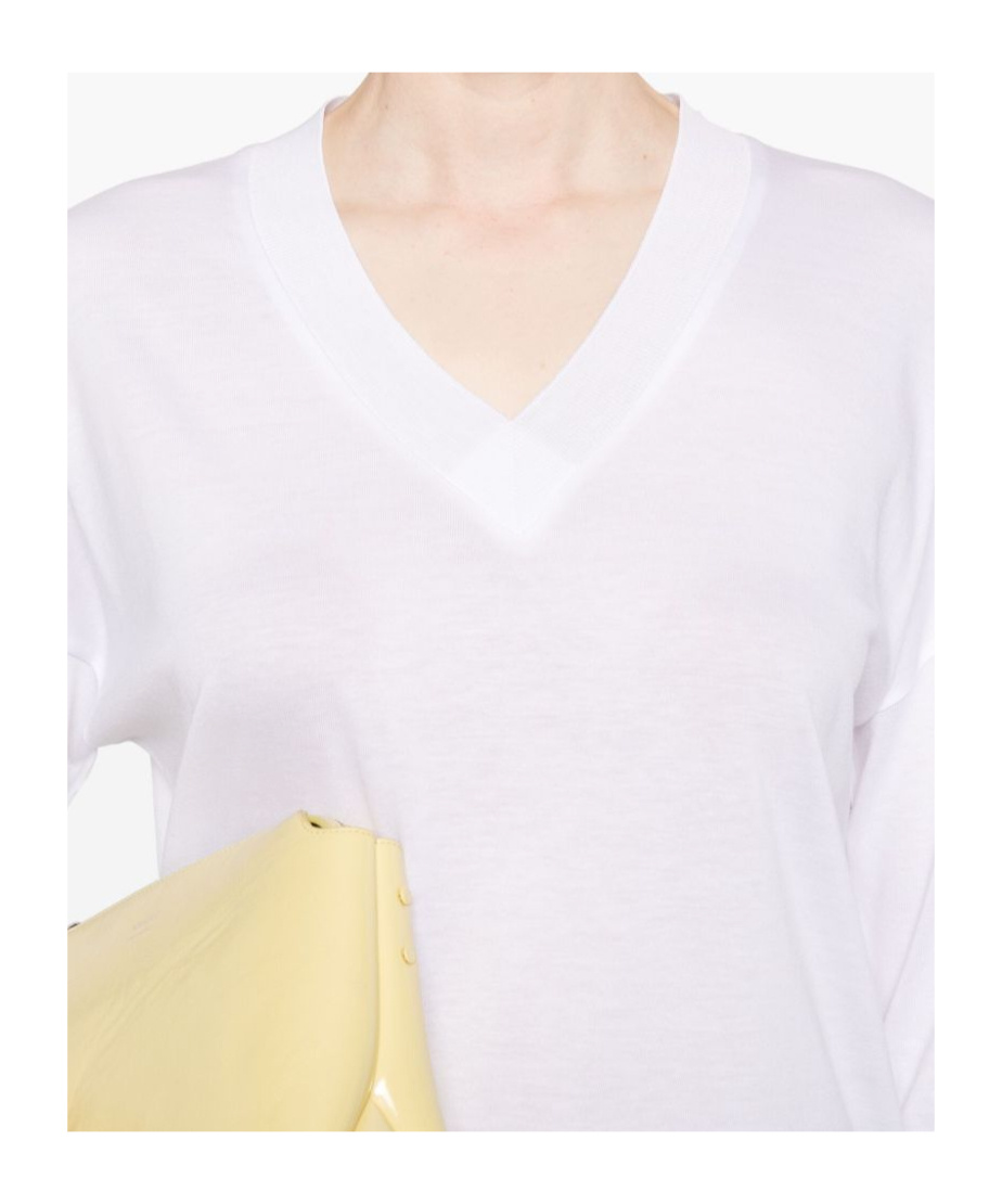 Herno White Cotton Blend Sweater In White