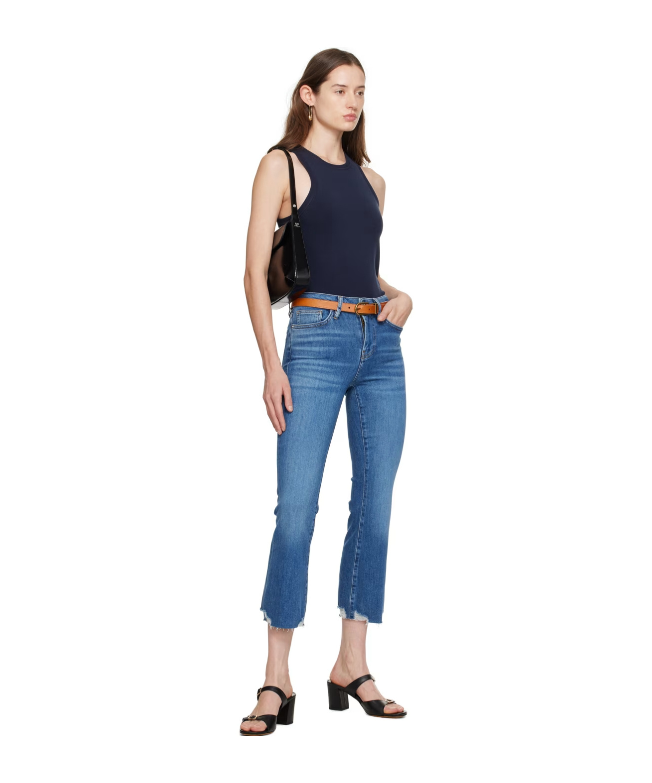 Frame Denim Le High Mermaid High-rise Straight Jean In Blue