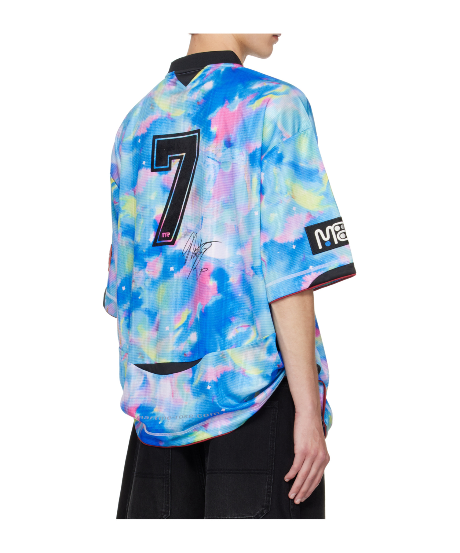Martine Rose Watercolour-print V-neck T-shirt In Multi