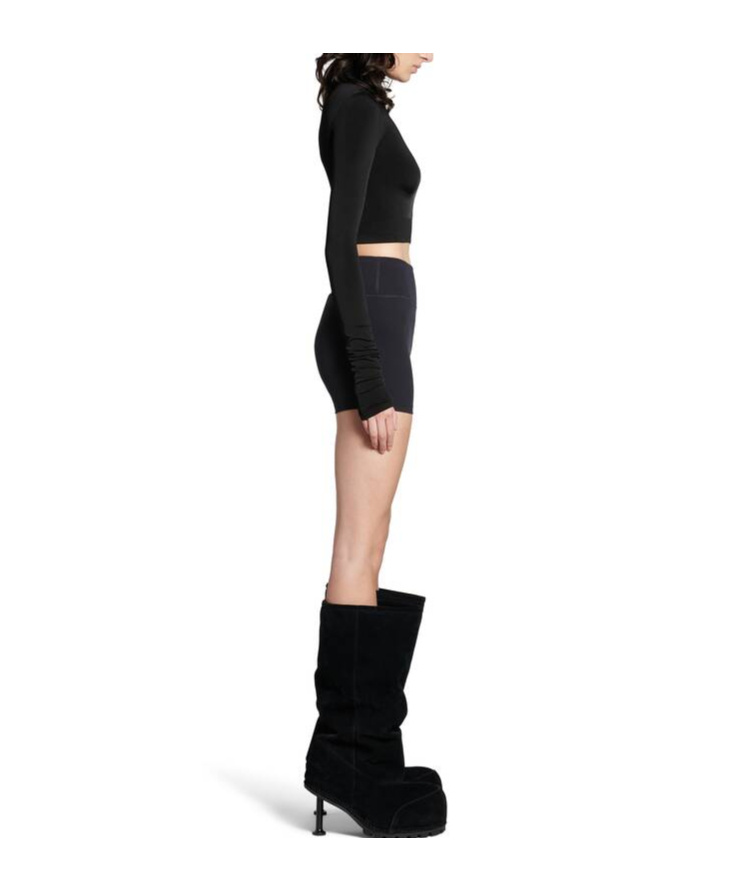 Balenciaga Logo Sports Cycling Shorts In Black