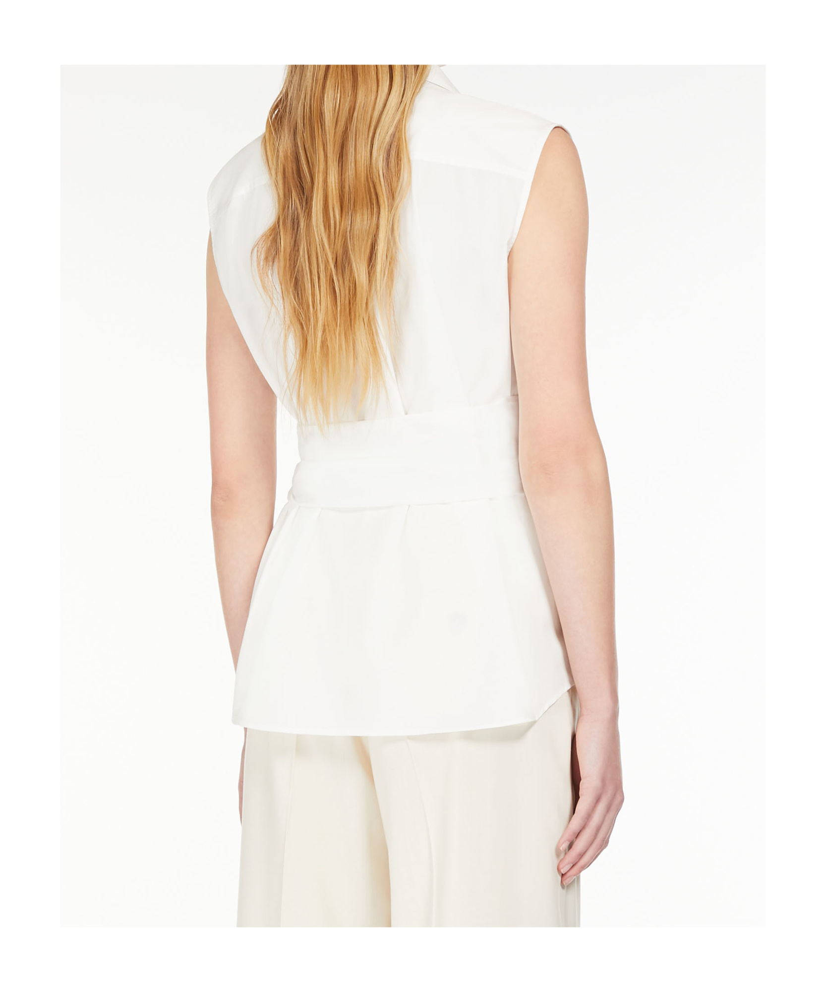 Weekend Max Mara Sleeveless Shirt In White