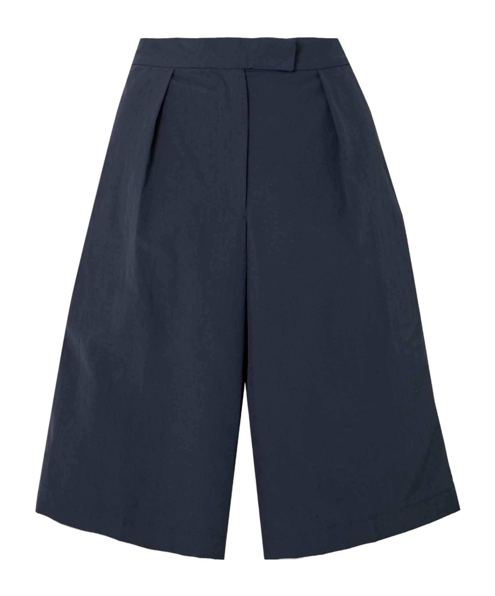 Conner Ives Pleated Woven Shorts In Blue