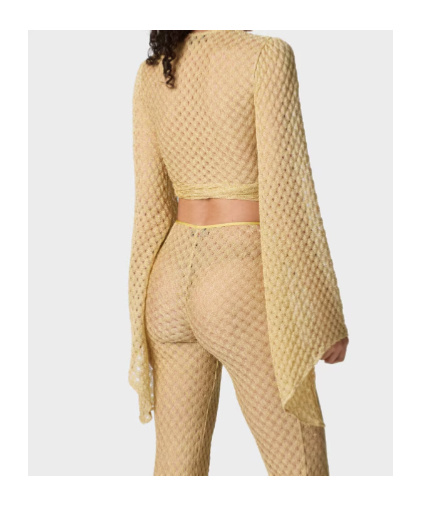 Missoni Raschel Workmanship Wrap Top In Gold