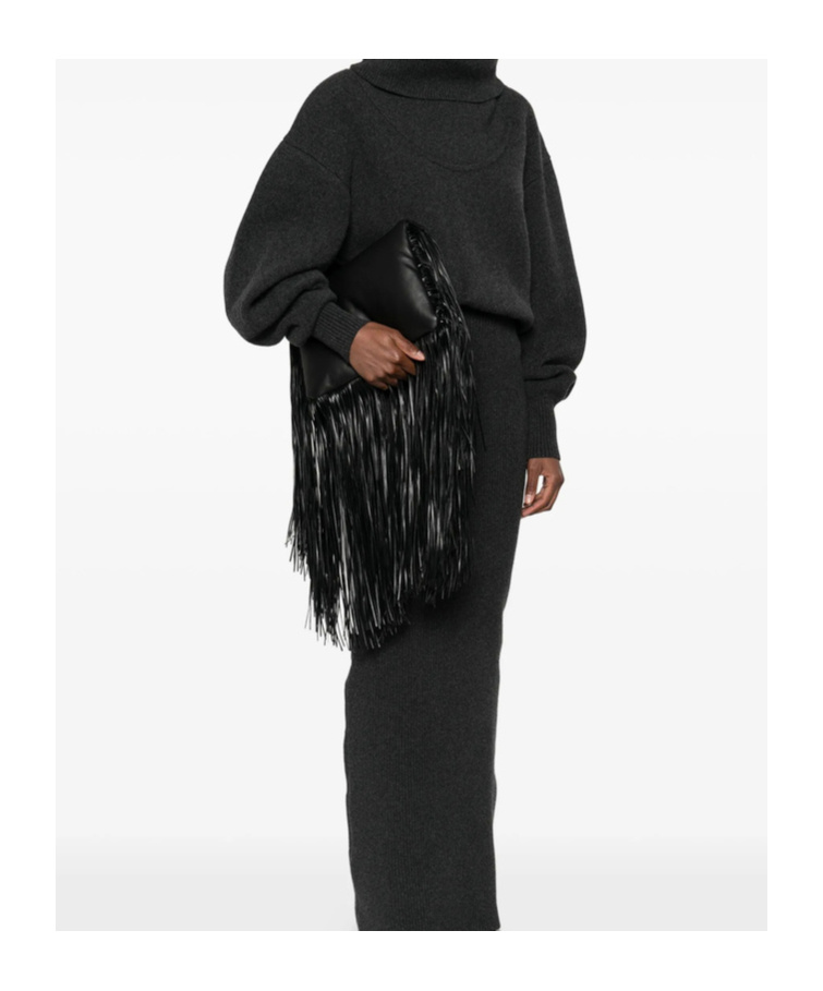 Sportmax Fringed Tote Bag In Black