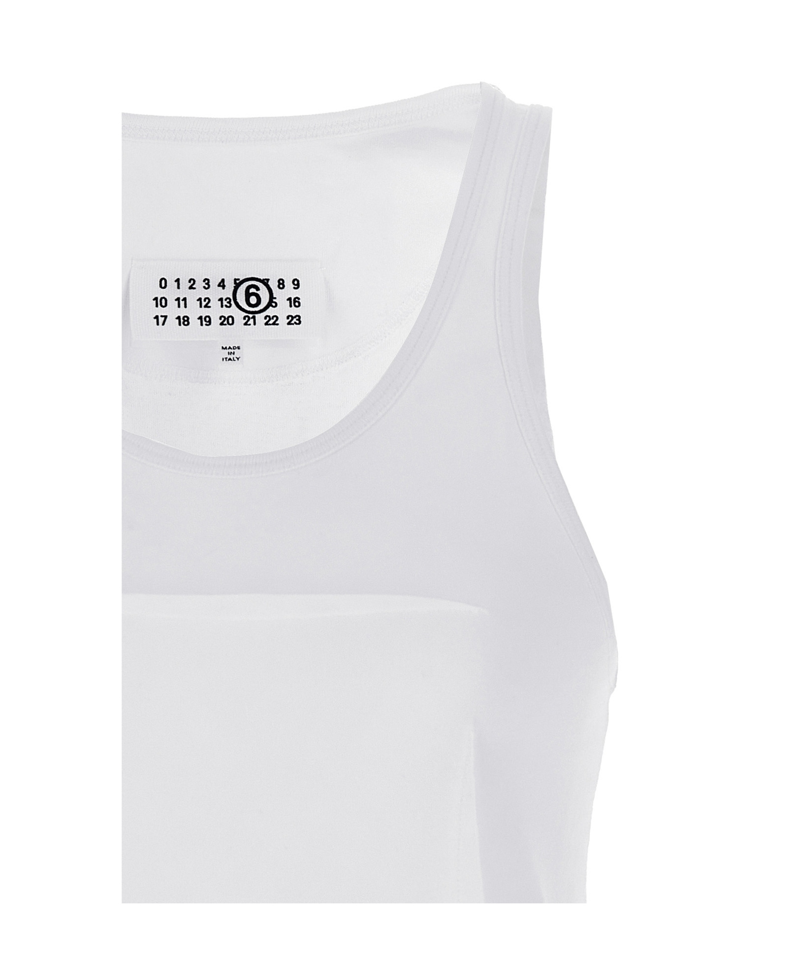 Mm6 Maison Margiela Tank Top Ruffles Tops White In White