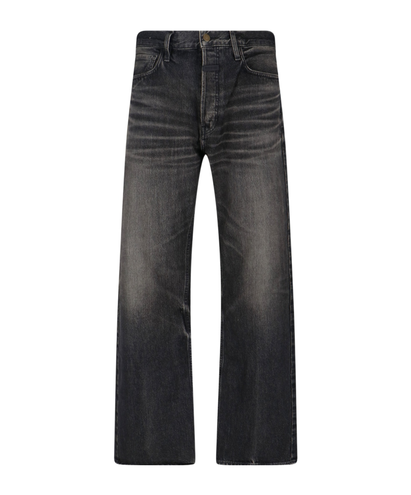 Fear Of God Straight-leg Distressed Jeans In Animal Print