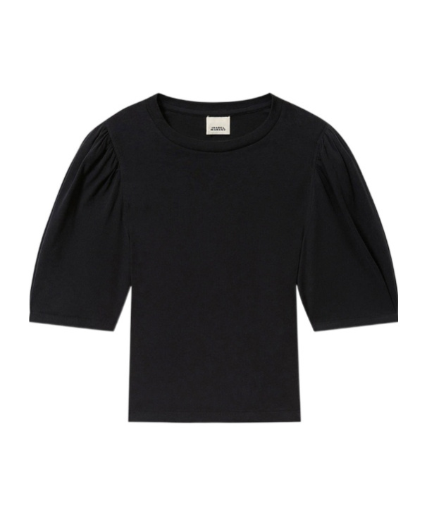 Isabel Marant Étoile Maeliss Tee Puff-sleeve T-shirt In Black