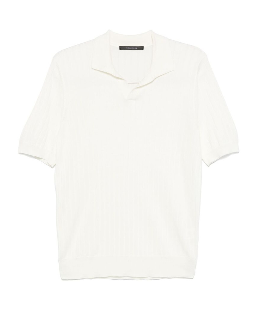 Shop Tagliatore Posh Polo Shirt In White
