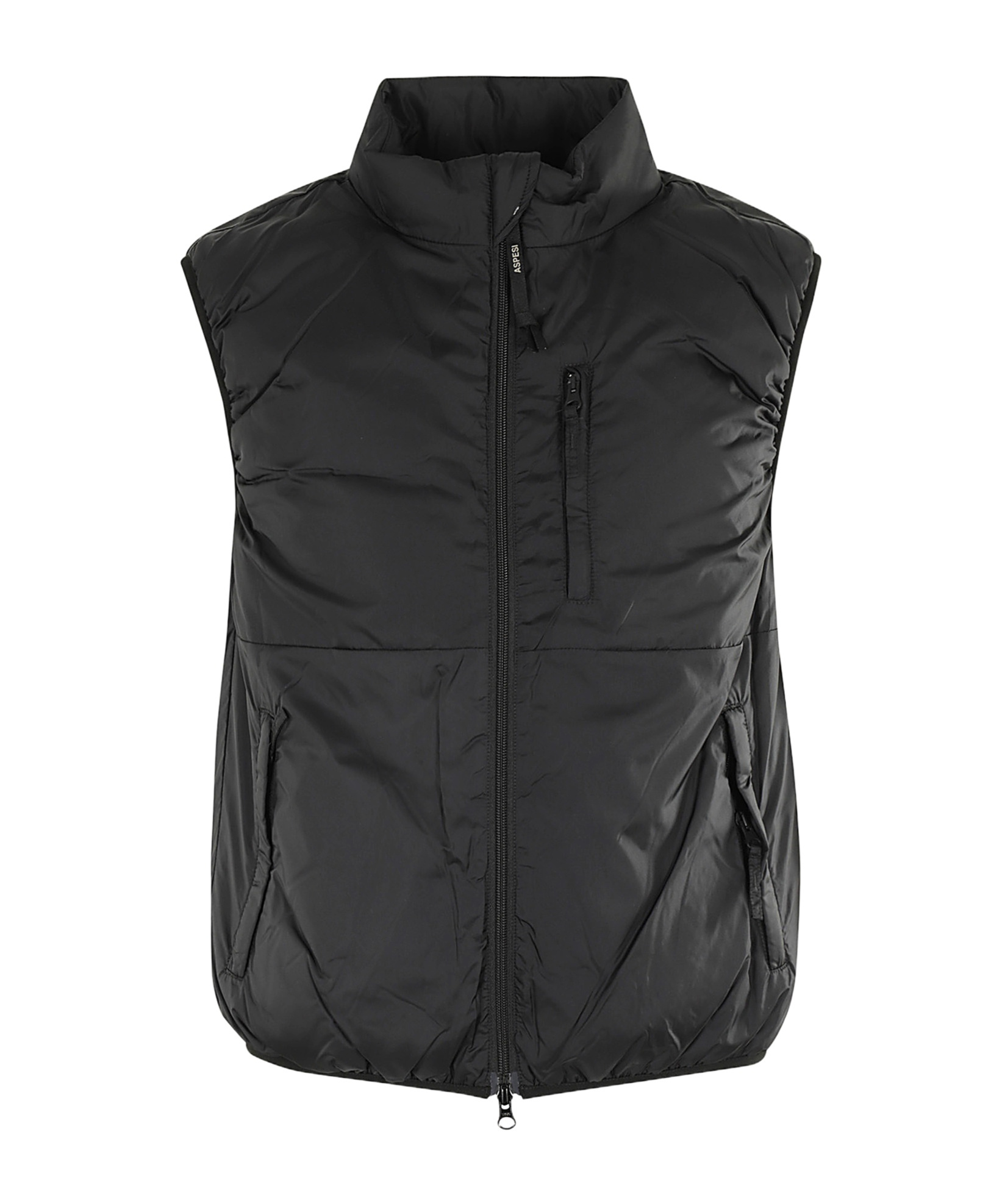 Aspesi High-necked Padded Vest In Black