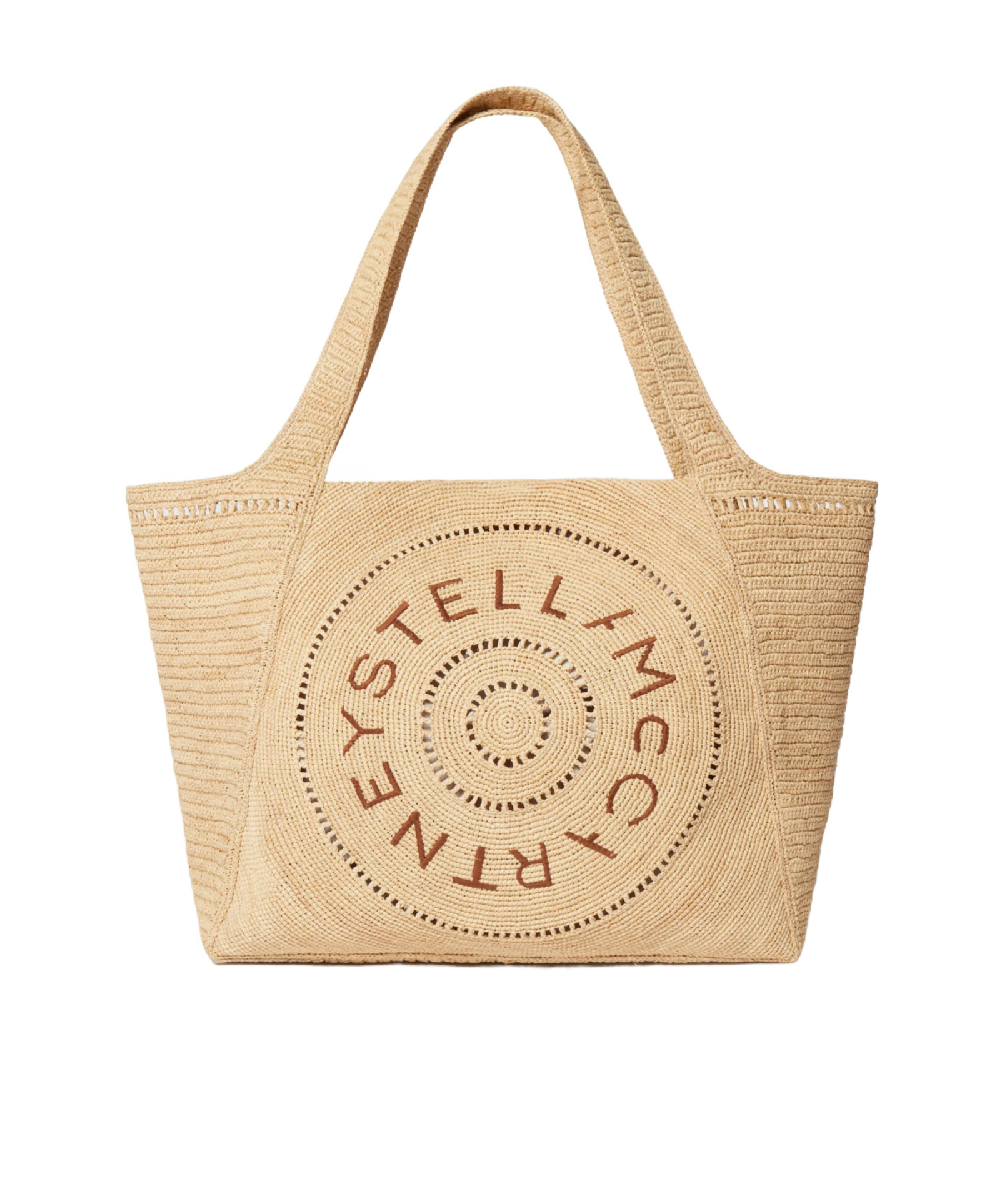 Stella Mccartney Logo Raffia Large Tote Bag