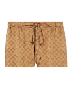 Gucci Satin Shorts Elastic Waist In Nude