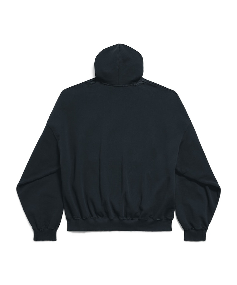Balenciaga Internatinal France Hoodie Large Fit In Faded Black In Faded Black