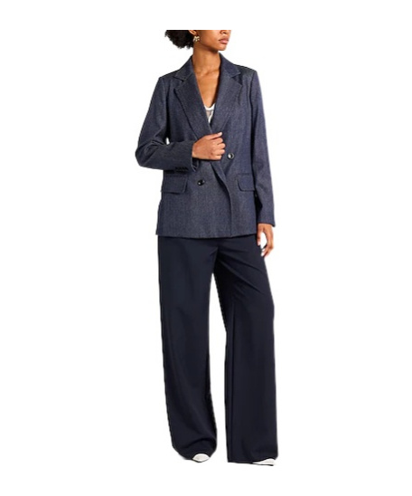 Max Mara Double-breasted Blazer In Black