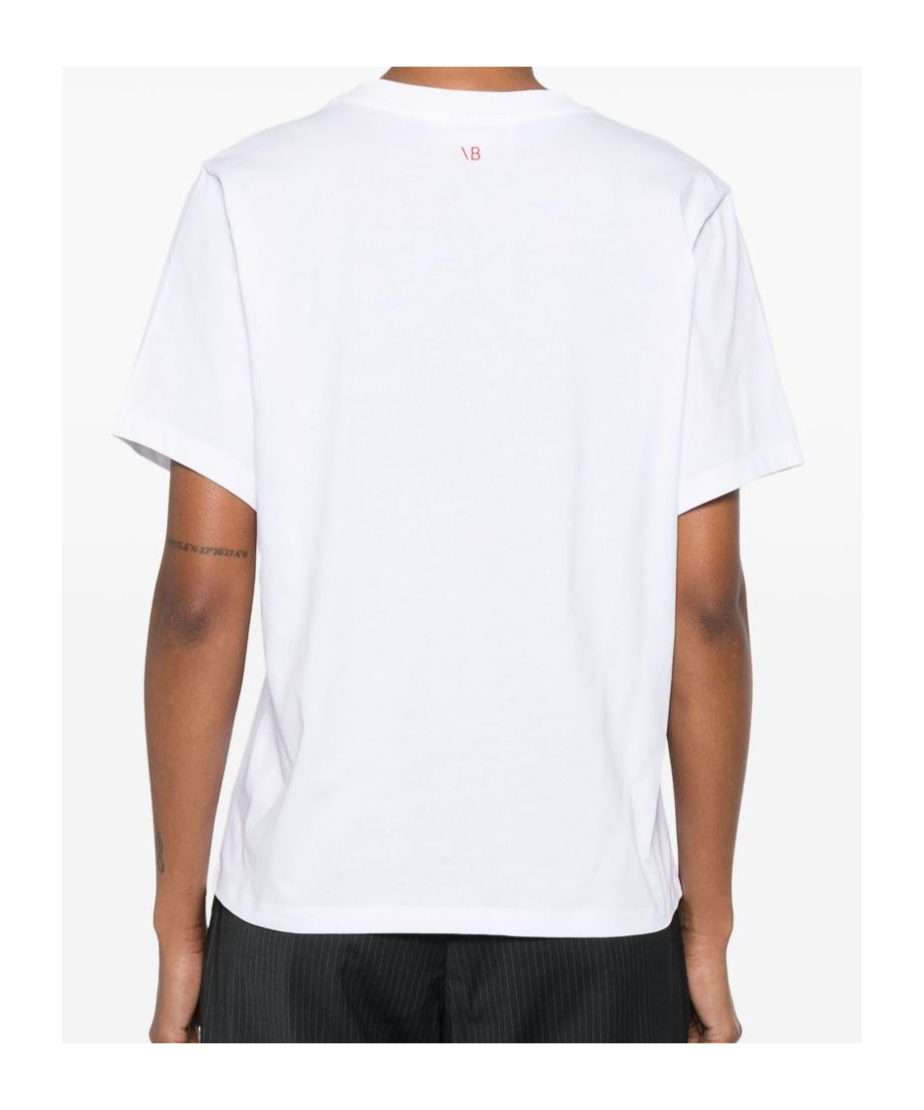 Victoria Beckham Womens White - Chic No Text-print Relaxed-fit Cotton-jersey T-shirt Xs In White
