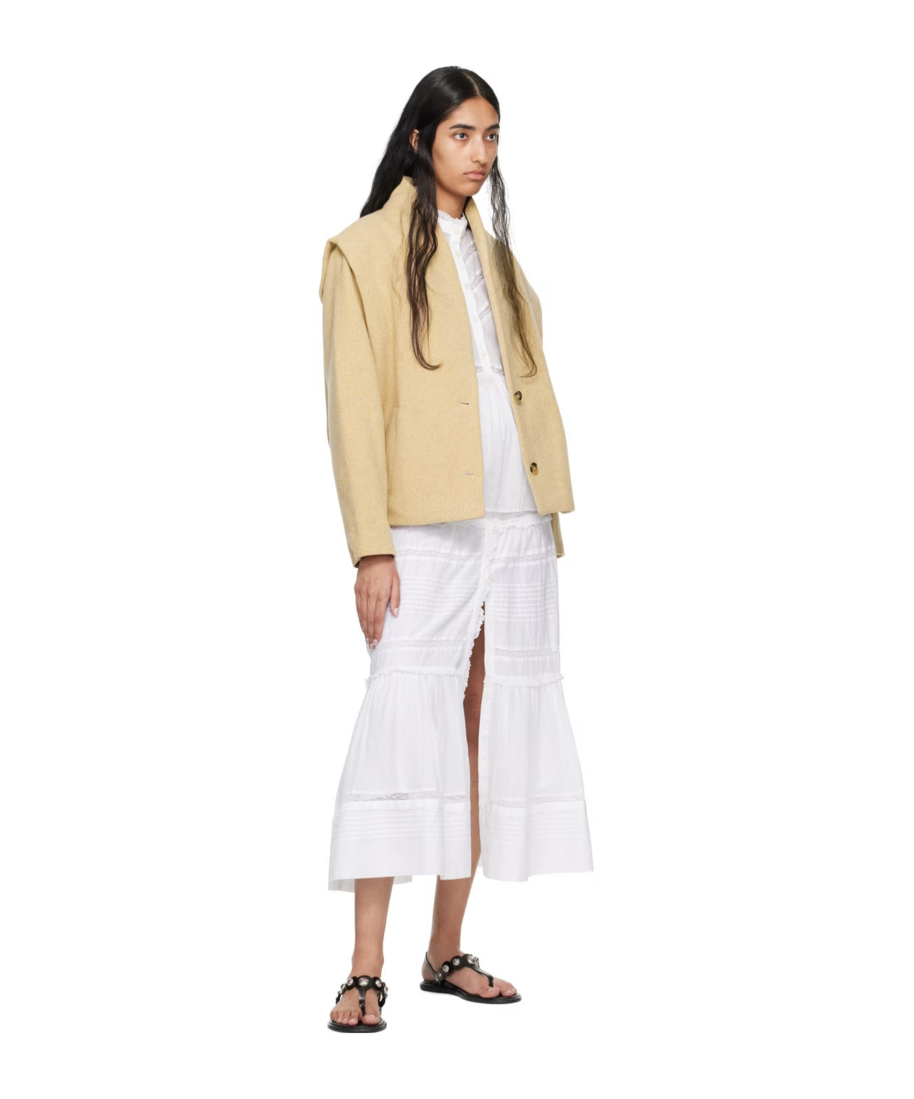 Isabel Marant Étoile Drogo Long-sleeved Casual Jacket In Nude