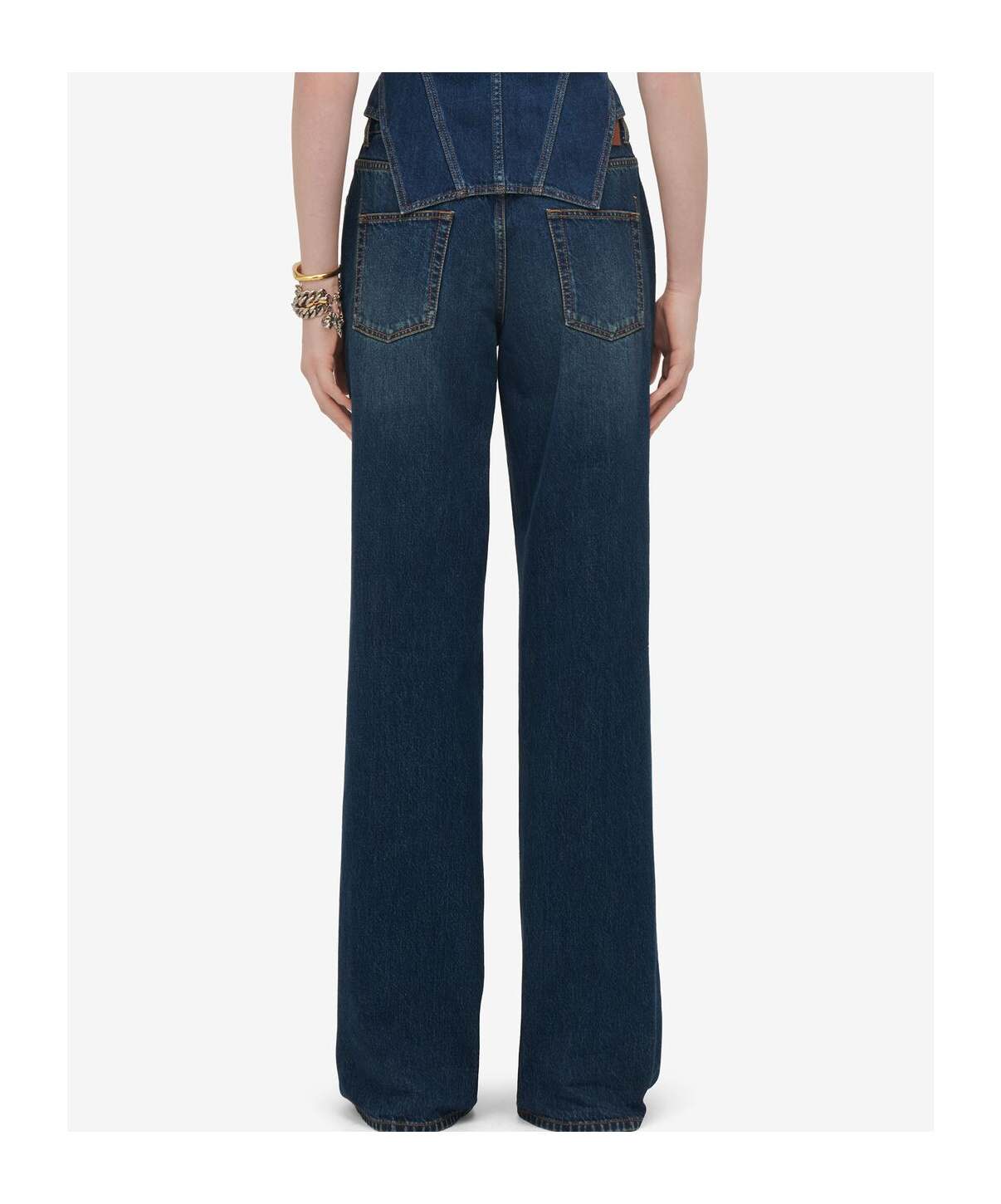 Alexander Mcqueen Wide-leg Jeans In Black