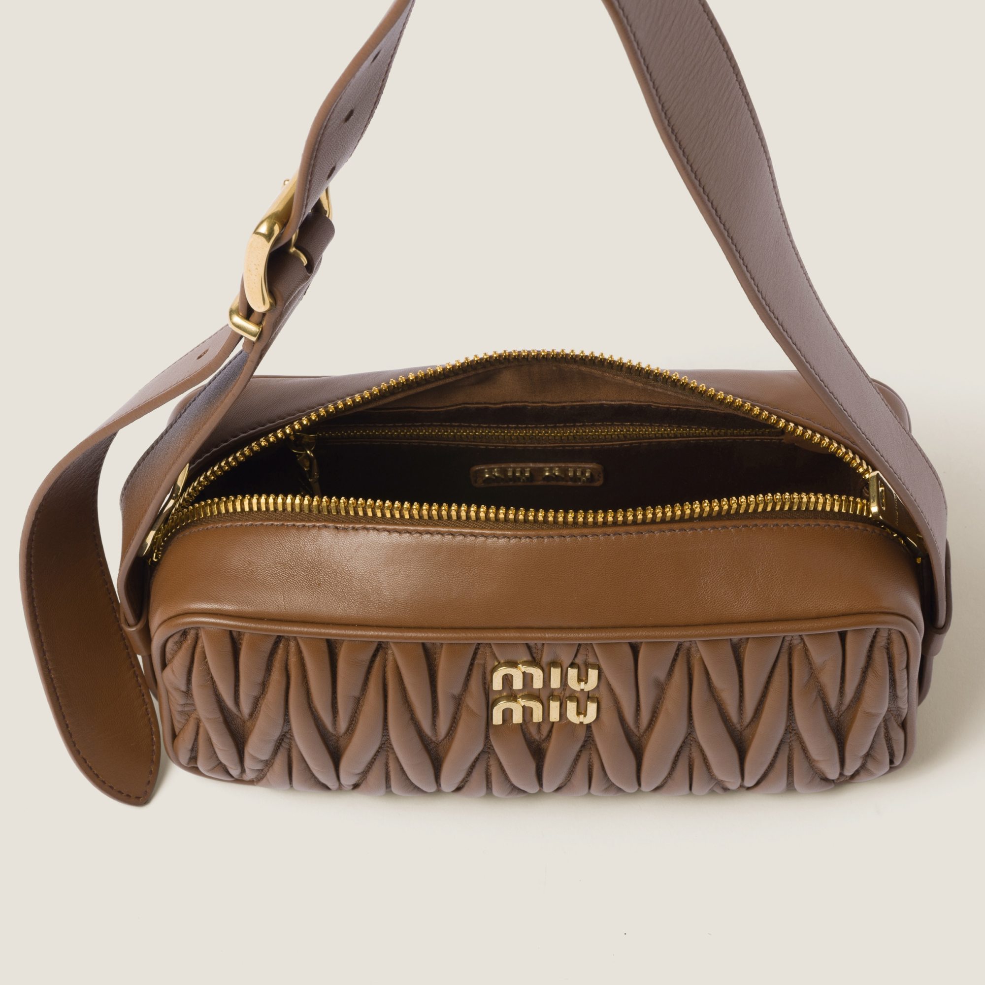 MIU MIU MATELASSÉ NAPPA LEATHER SHOULDER BAG