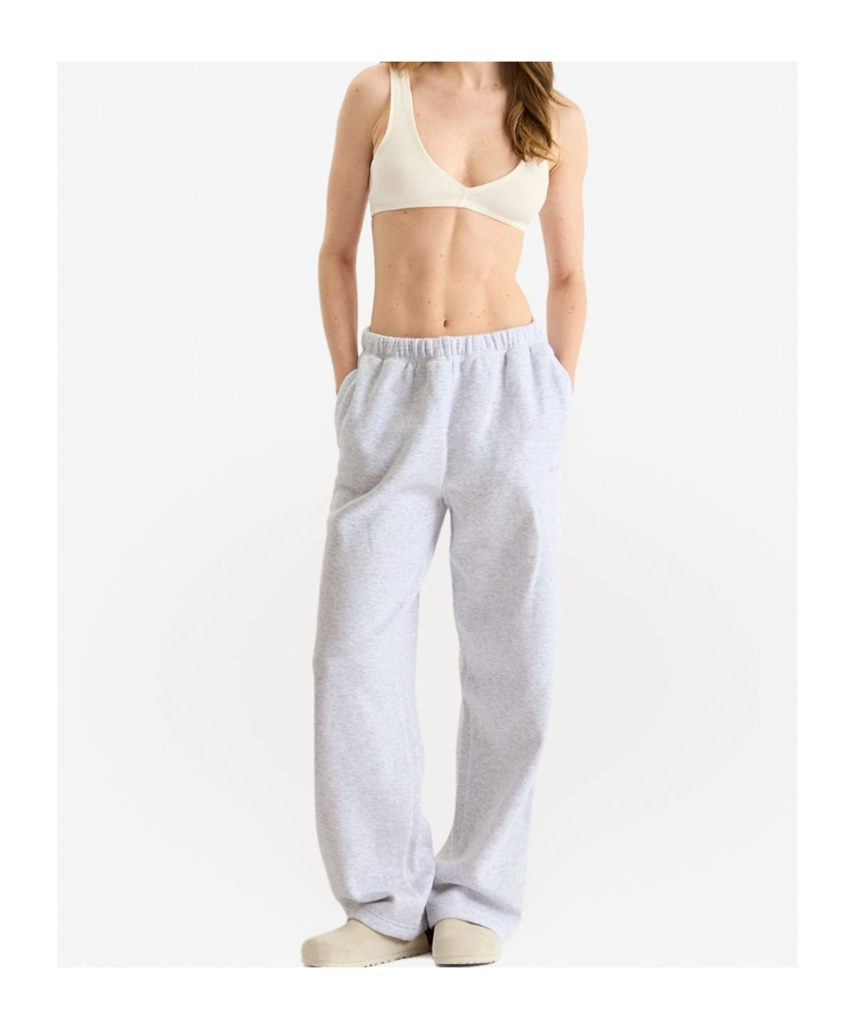 Skims Elastic Waist Sweatpants In Light Heather Gray