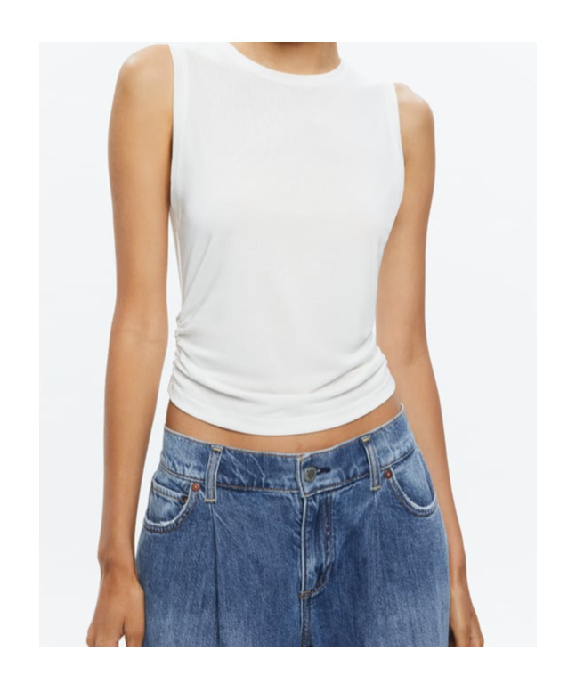 Alice And Olivia Sleeveless Vest In Off White