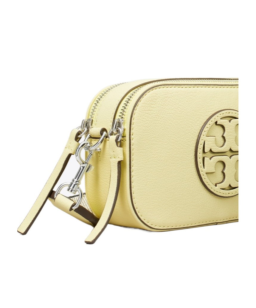 Tory Burch Miller Matte Mini Leather Crossbody Bag In Yellow