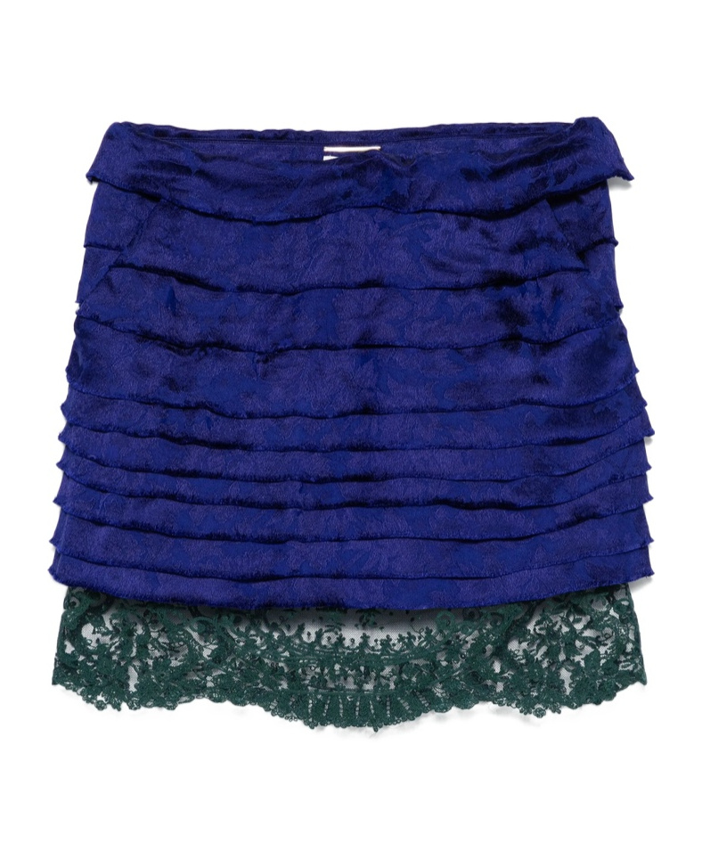 Saint Laurent Women's Jacquard Mini Skirt