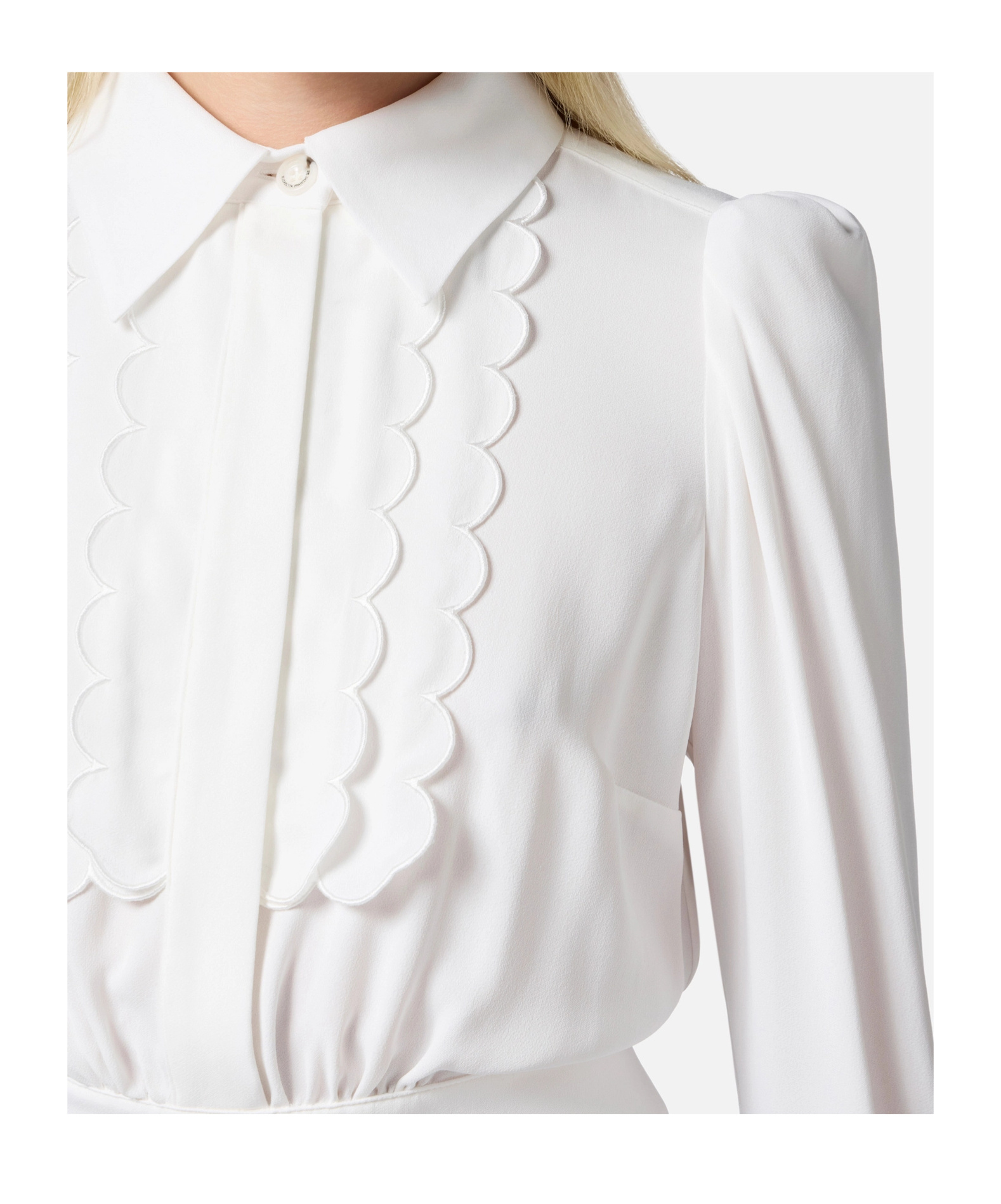 Elisabetta Franchi Elegant White Shirt With Rear Tie In Ivory