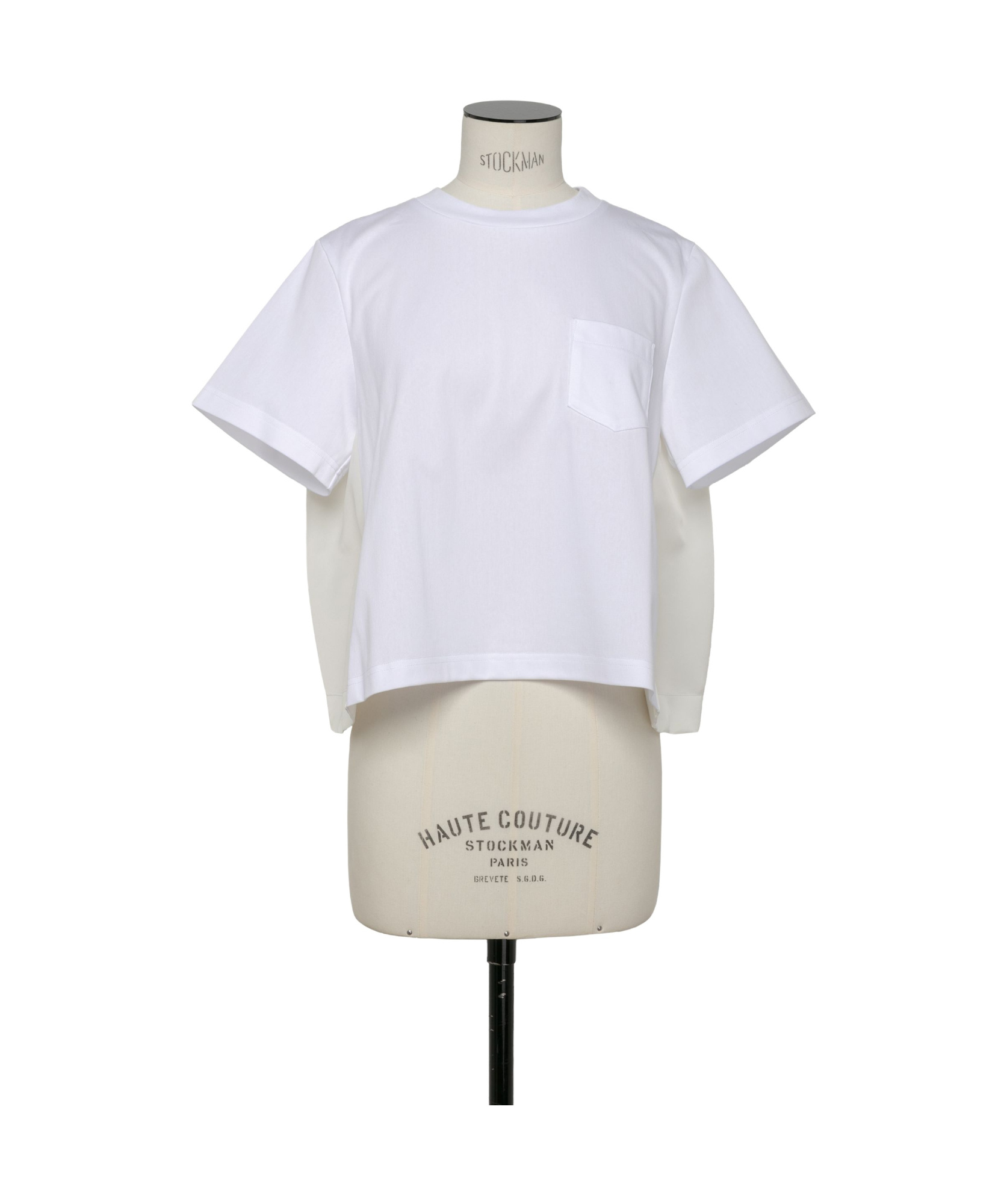 SACAI JERSEY-STYLE COTTON T-SHIRT