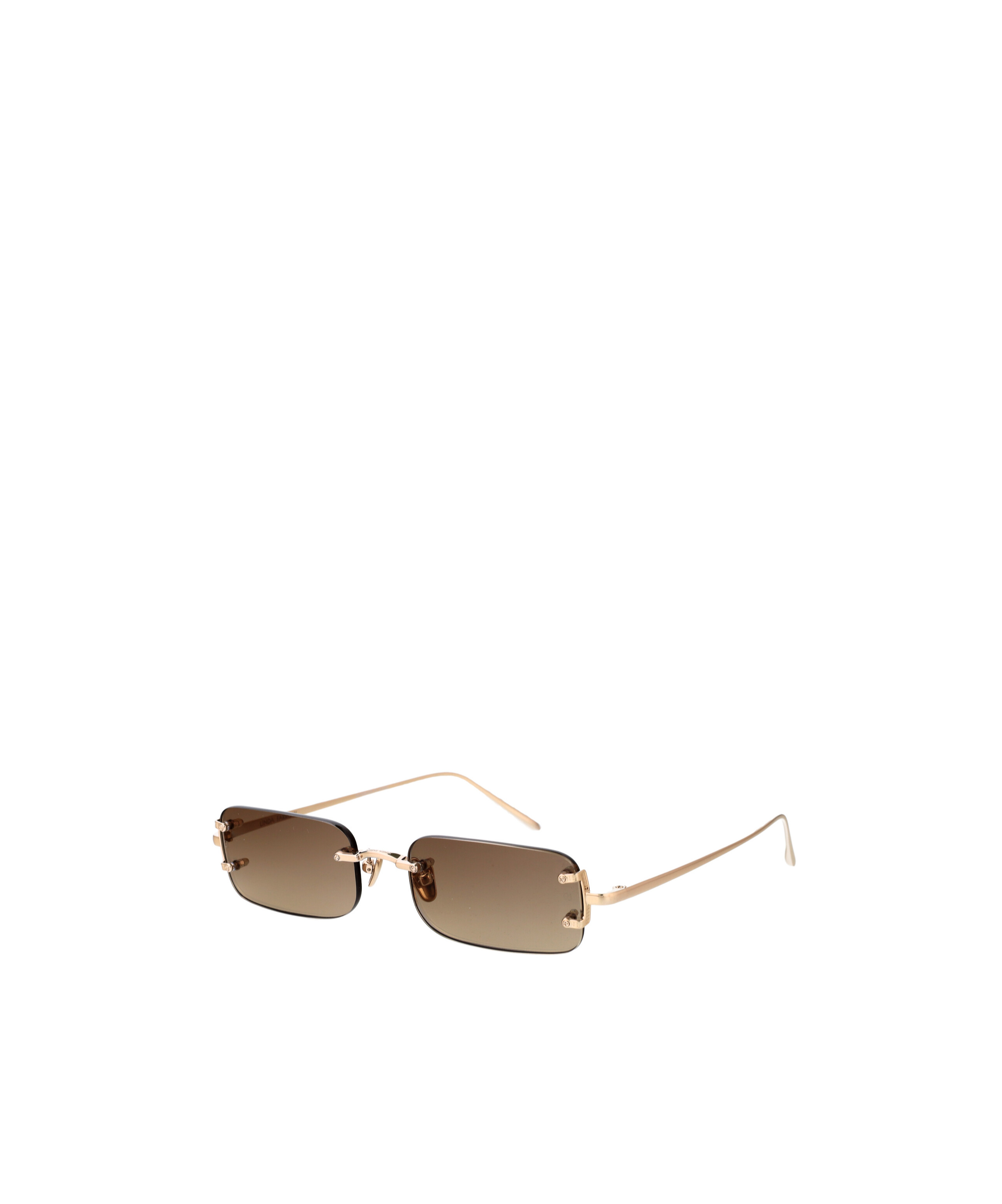 Linda Farrow Rectangular Frame Sunglasses In Brown