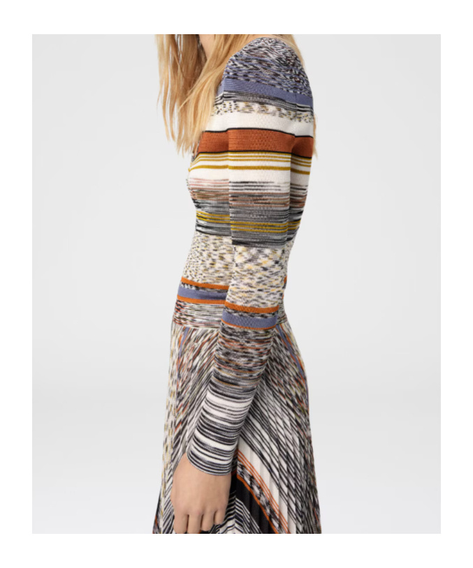 Missoni Striped Midi Dress In Multi