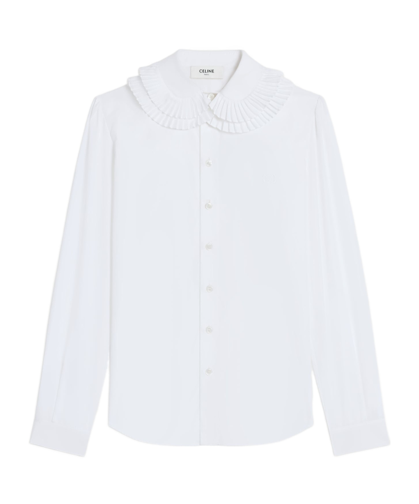 Celine Shirt In Cotton Poplin In White