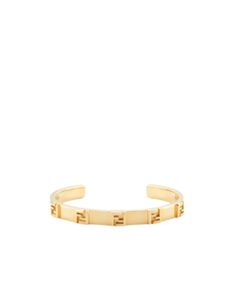 Fendi Logo Bracelet In Yellow