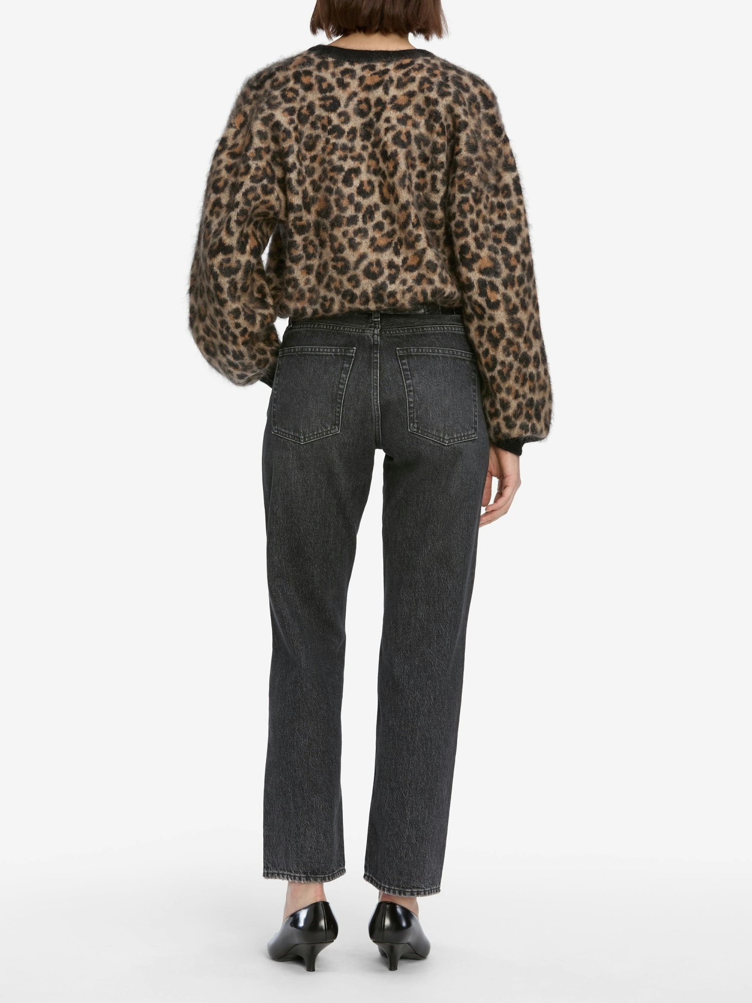 Frame Mid-rise Straight-leg Jeans In Black