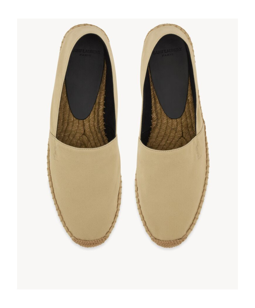 Saint Laurent Espadrilles In Cotton Gabardine In Nude