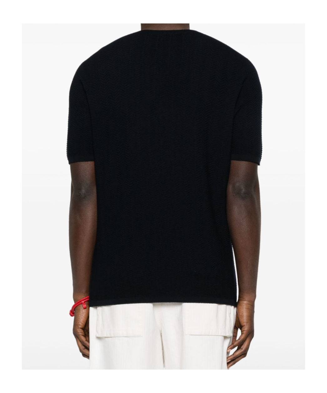 Giorgio Armani Chevron T-shirt In Black