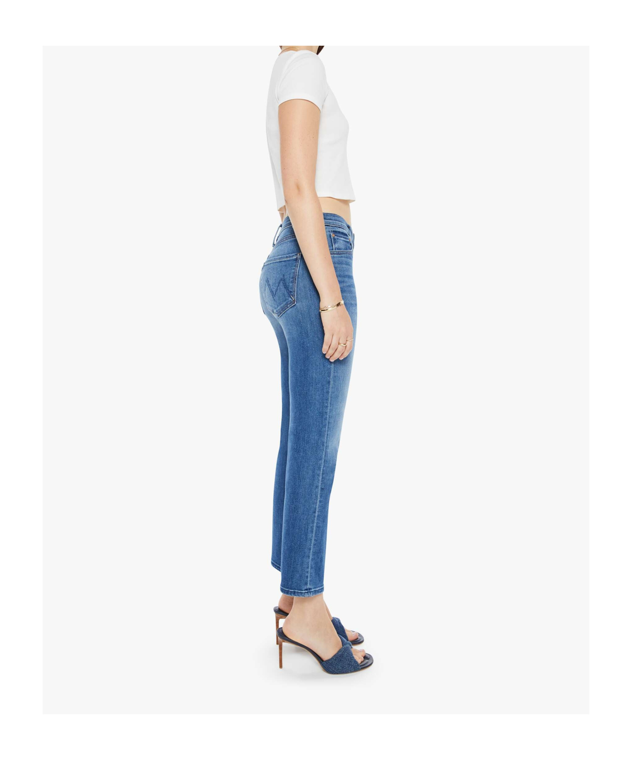 Mother Belt Loop Jeans In Blue