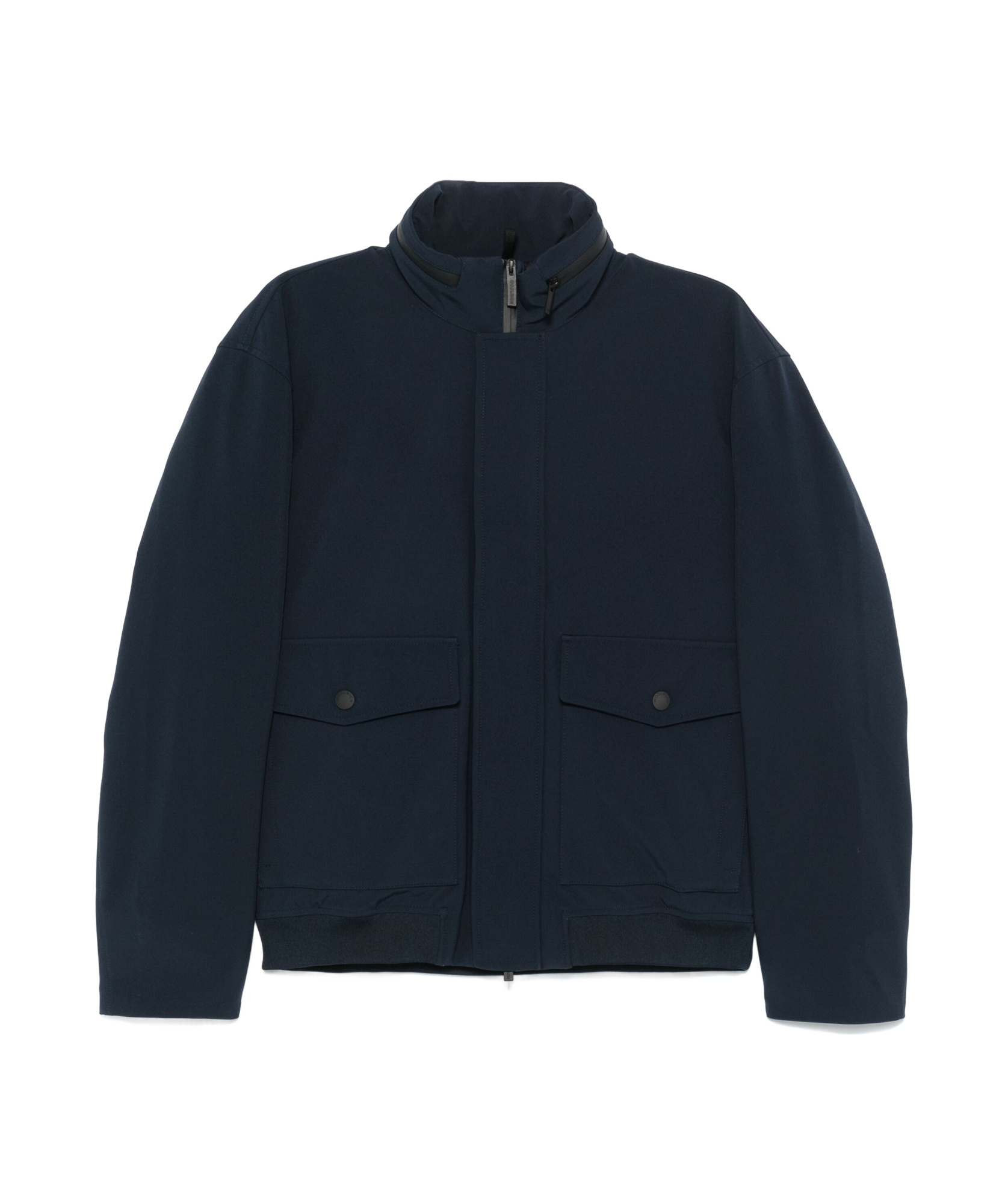Woolrich Soft Shell Bomber Jacket In Black