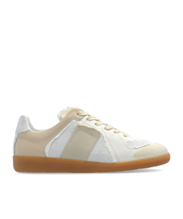Maison Margiela Replica Inside Out Lace-up Sneakers In Nude