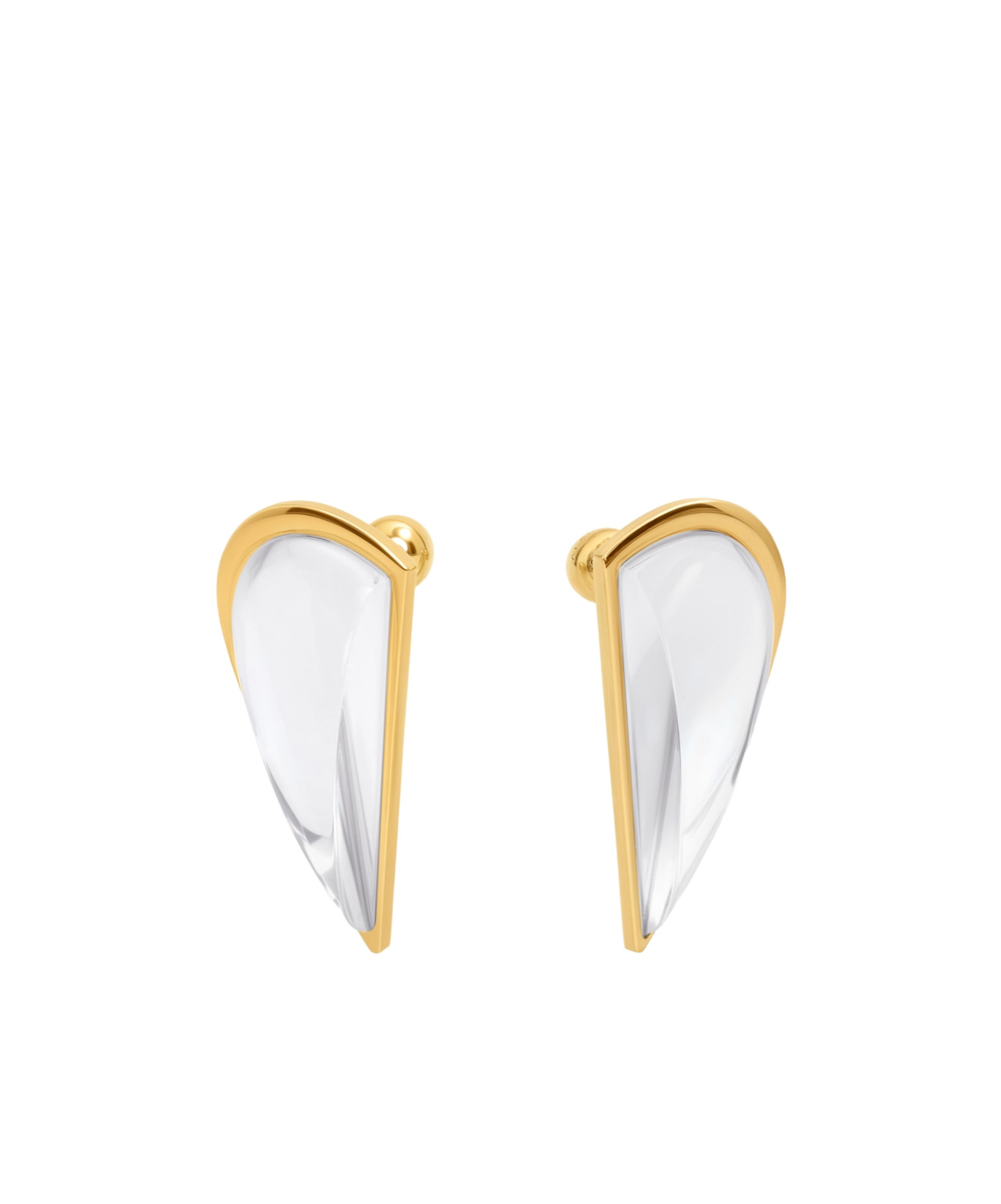Alaïa Resin-detail Demi Le Coeur Bombe Earrings In White