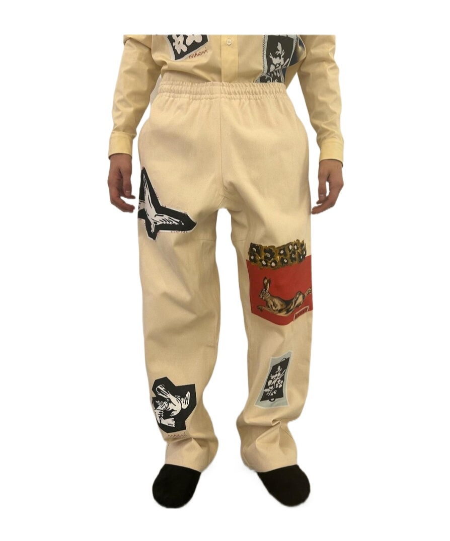 Marni Elastic Waist Casual Pants In Neutral