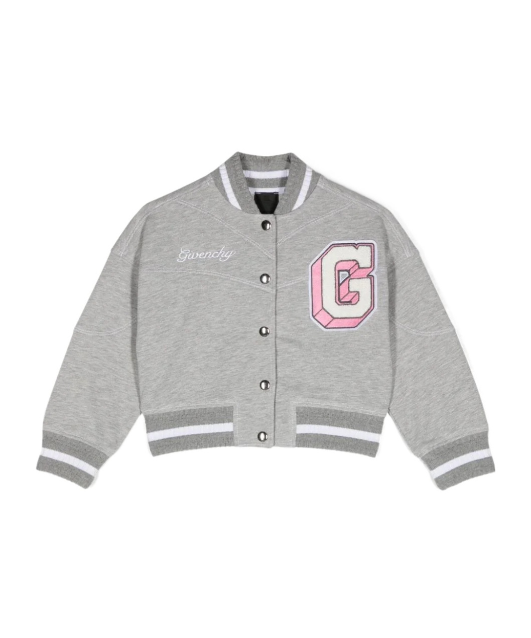 Givenchy Logo-patch Bomber Jacket In Gray