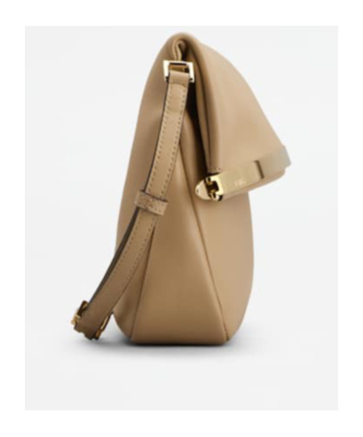Tod's Letter Detail Shoulder Bag In Nude